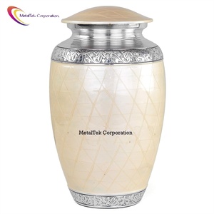 Decorative Alloy Metal Funeral Urns for Cremated Human Ashes Remains Storage <b>Jar</b> Memorial Cremation Urns Keepsake Burial Vases - Product Image 2