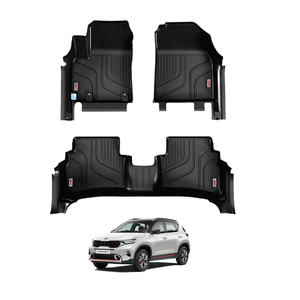 เสื่อปูสำหรับรถยนต์2021 + สำหรับ Kia SONET พรมปูพื้นรถยนต์แบบทนทานไม่มีกลิ่นกันลื่น - Product Image 1