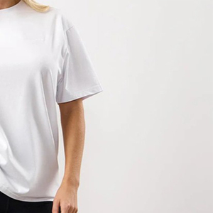 Camiseta de Manga Corta para Mujer, Cuello Redondo, Color Sólido, Corte Holgado, Transpirable y Absorbente de Humedad, Venta al Por Mayor, Mejor Calidad - Product Image 5
