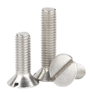Tornillos autorroscantes de cabeza avellanada CSK con ranura, tornillos de máquina de acero inoxidable, fijaciones industriales, proveedor de tornillos metálicos - Product Image 1