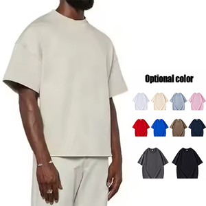 Camiseta Formal de Manga Corta para Hombre, 100% Algodón, Cuello Redondo, Sólida, Anti-Pilling, Transpirable, Tejido de Punto, Corte Regular, Estampado Serigrafiado, 220g - Product Image 1