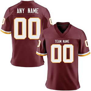 Maillots de football américain, qualité de couture supérieure, tissu extensible/coton haute performance, antibactérien, col en V, manches courtes, personnalisable - Product Image 6