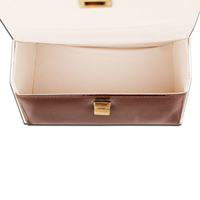 Vente en gros de mini sacs à main pour femmes en cuir verni marron poignée supérieure sacs de soirée en forme de boîte sacs à main de créateur logo personnalisé de luxe