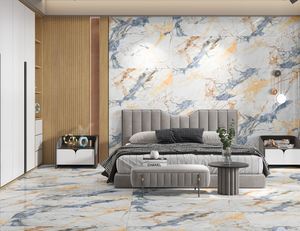Carreaux en porcelaine effet marbre 24x48 (600x1200mm) brillants et mats de qualité supérieure pour sols et murs - Fabricant et exportateur Inde - Product Image 2