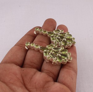 Natural Peridot 925 <b>Sterling</b> <b>Silver</b> <b>Dangle</b> <b>Earrings</b> August Birthstone Green Gemstone Drop <b>Earrings</b> High Quality Jewelry - Product Image 3