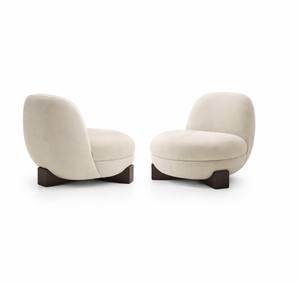 Sillón Moderno Andalusia Tapizado con Base de Madera Sólida – Sillón de Lujo para Sala de Estar y Hostelería - Product Image 3