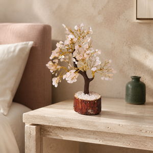 Arbre Bonsaï en Quartz Rose Fait Main, Pierre de Cristal, Décoration Feng Shui pour la Maison, Cadeau Spirituel - Product Image 5