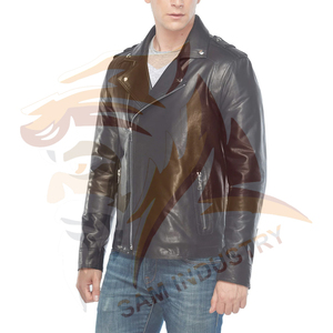 Fashionable Style Outdoor Wear Unique Design <b>Men</b> <b>Leather</b> <b>Jacket</b> Heavyweight Regular Size <b>Men</b> <b>Leather</b> <b>Jacket</b> - Product Image 2