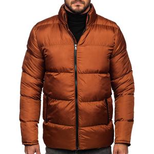 Bombardier d'hiver en coton à bulles Manteaux d'hiver en coton Vestes grande taille Veste mince rembourrée pour hommes avec col montant - Product Image 3