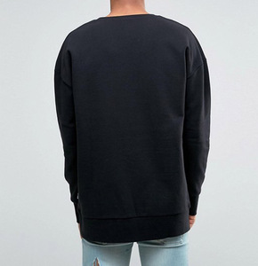 <b>Men's</b> Oversized Crew Neck Sweatshirt Printed Snake Floral Pattern Casual <b>Pullover</b> Black Long Sleeve Knitted Cotton Autumn Wear - Product Image 4