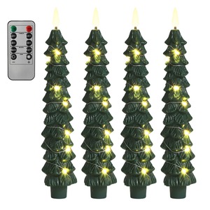 TOOWIN <b>LED</b> Christmas Simulation <b>Candle</b> Light, Five-Pointed Star <b>Candle</b> Head, 10-Key <b>Remote</b> <b>Control</b> Christmas Decorative Ornament - Product Image 3