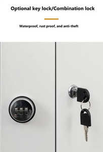 Serrure à ressort grande et sécurisée en acier inoxydable, fabriquée à la main, moderne, intelligente, pour extérieur, avec revêtement thermolaqué, à fixer au mur - Product Image 5