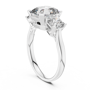 Anillo de Oro Blanco de 14K con Certificado GRA, Anillo Vintage con Diamante Cultivado en Laboratorio con Corte Octogonal Cuadrado, para Fiestas y Uso Diario - Product Image 3