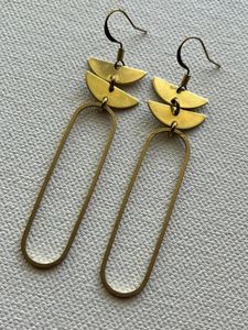 Brass <b>cuff</b> <b>Earring</b> with simple trending designs made in India - metal jewelry - Product Image 4