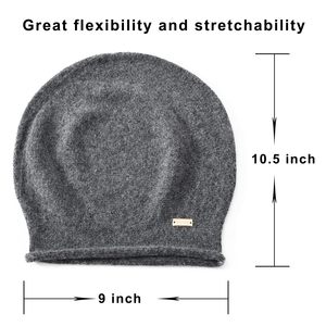 Gorro Clásico Tejido a Mano, Ajustable, Cálido, Unisex, con Borde Acanalado, Elástico, Suave, de Algodón/Lana, para Uso Casual al Aire Libre - Product Image 4