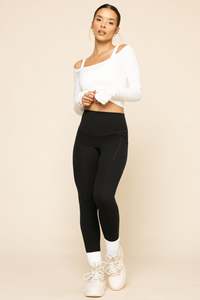 Leggings de yoga sin costuras para mujer, a prueba de sentadillas, anti cameltoe, cintura alta, bolsillos laterales, leggings largos de spandex. - Product Image 6