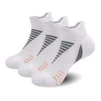 Chaussettes blanches pour hommes, 100% coton, respirantes, tricotées, rayées, logo personnalisé, chaussettes de sport, style régulier d'été