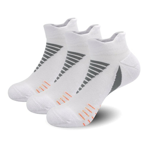 Chaussettes blanches pour hommes, 100% coton, respirantes, tricotées, rayées, logo personnalisé, chaussettes de sport, style régulier d'été - Product Image 6