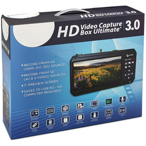 Boîtier de capture vidéo HD avec entrées HDMI, DVI, SDI, RCA/AV, VGA et YPbPr, enregistrement 1080P60, écran LCD 7 pouces, capture vidéo MP4 - Product Image 6