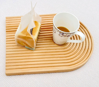Plateau de cuisine en bois au design bohème nordique, planche à charcuterie, plateau de table basse, durable, anti-moisissure, compatible lave-vaisselle, épaisseur 1,5 cm
