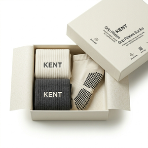 Calcetines de Yoga y Pilates de Algodón 100% Transpirables con Agarre de Silicona Antideslizante, Empaque Premium, OEM, ODM, Venta al Por Mayor, Marca Privada - Product Image 5