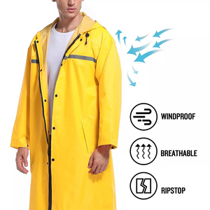 Traje Impermeable Largo con Capucha para Mujer, Desechable, Transpirable, Reflectante, para Viajes, Traje de Lluvia de Emergencia - Product Image 5