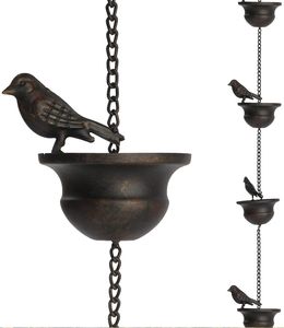 Cadena de Lluvia Metálica de Lujo, de Alta Calidad, para un Flujo de Agua Elegante en Arquitecturas Exteriores y Jardines - Product Image 5