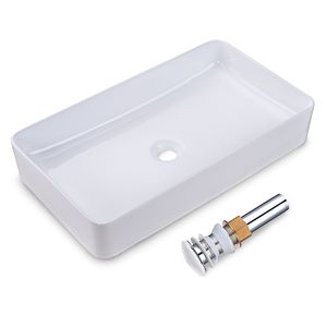 Lavabo da Appoggio 23x13 Pollici Elegante e Moderno per il Tuo Bagno Contemporaneo - Product Image 1