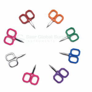 Ciseaux en plastique colorés avec lames courbées en acier inoxydable pour la manucure et le nail art, outils de beauté pour adultes, nouveau design - Product Image 2