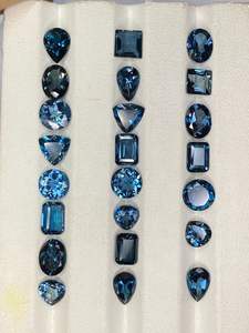 พลอยลอนดอนบลูโทแพซแบบคละขนาด 6x4 มม. ถึง 12x16 มม. พลอยธรรมชาติสำหรับทำเครื่องประดับ - Product Image 5