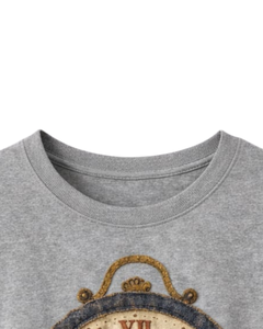 Vintage Roman Clock Graphic T Shirt Women Casual Short Sleeve Crew Neck Cotton Tee Summer Streetwear Fashion <b>Top</b> Custom Print - Product Image 4