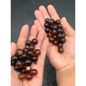 Cuentas Sueltas de Cristal de Ámbar Natural de 12 mm para la Fabricación de Joyas - Product Image 1