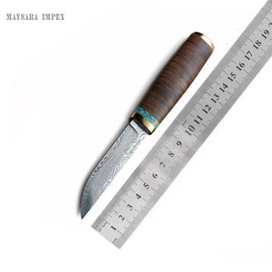 Handmade Wooden Handle Birka Puukko Knife High Carbon Steel Bushcraft Hunting Knife with <b>Leather</b> Sheath - Product Image 6