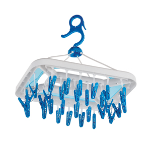36 <b>Clip</b> Pink Rectangle Clothes Drying Rack With 30 <b>Clips</b> <b>Hook</b> Type Plastic Hanger For Laundry Room Multifunctional Durable Desig - Product Image 5