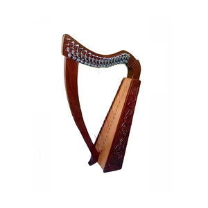 Harpe celtique traditionnelle avec cadre en bois et sculpture décorative - Product Image 1