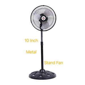 Ventilador de Pedestal de Metal de 10 Pulgadas con Gran Flujo de Aire - Product Image 2