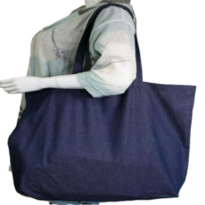 Bolsa de Compras Grande de Algodón Ecológico para Mujer, con Logotipo Personalizado Impreso, Lavable, Reutilizable, Bolsa de Lona de Viaje para Uso Promocional - Product Image 4