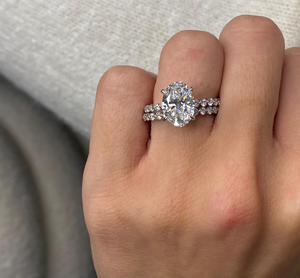 Bague de fiançailles en diamant de laboratoire ovale de 2,75 carats, argent sterling 925 - Product Image 4
