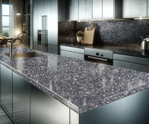 Dalles de granit bleu tropical – Granit bleu naturel de haute qualité pour comptoirs de cuisine, îlots, plans de toilette et revêtements de sol - Product Image 1