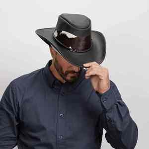 Sombrero Vaquero de Cuero Estilo Western Vintage, Ecológico, Ligero y Ajustable para Hombre y Mujer - Product Image 5