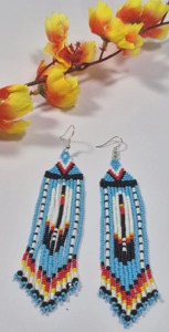 Pendientes de borlas con cuentas hechas a mano, pendientes colgantes con flecos, para regalo, diseño clásico en colores, pendientes de moda con cuentas para mujer - Product Image 5
