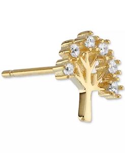 Orecchini a perno con albero di zirconi cubici (1/3 ct. T. w.) in oro 14k su argento Sterling | Macis's - Product Image 3