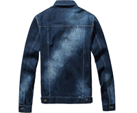 Chaqueta de Mezclilla para Hombre, Corte Slim Fit, con Cuello Camisero, Cierre de Botones, Algodón Lavado, Manga Regular, Ahora Disponible para la Venta