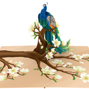 การ์ดอวยพรป๊อปอัพธีมนกยูงทำด้วยมืองานฝีมือกระดาษสไตล์รักของที่ระลึกพิมพ์ออฟเซ็ตสำหรับทุกโอกาส - Product Image 4