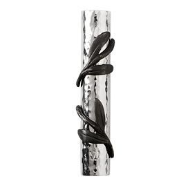 New Arrival Pewter Orchid Flower Mezuzah Case Handmade Floral Jewish Door Blessing Cover Judaica Home Wall Decor Gift Door Decor - Product Image 2