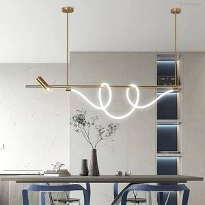 Tira de Luz de Silicona, Iluminación Decorativa Moderna y Simple, Lámpara Colgante para Restaurante, Sala de Estar, Araña para el Hogar - Product Image 4