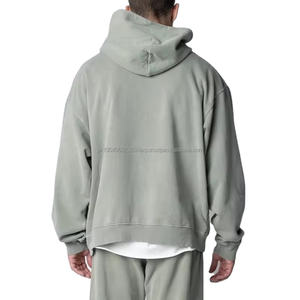Sudaderas Personalizadas Sin Cordones, Ropa Urbana, 100% Algodón, Sudaderas Extra Grandes, Corte Cuadrado, Sudaderas Holgadas para Hombre - Product Image 3