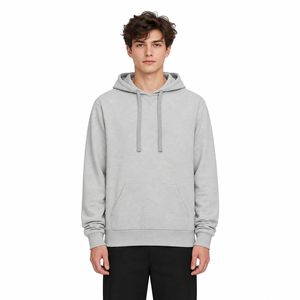 Sudadera con Capucha para Hombre, 100% Algodón, Invierno, con Cuello en V, Cordones Ajustables en la Capucha, Bolsillo Delantero, Puños Acanalados, Corte Regular - Product Image 2