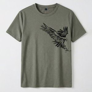 Nueva Camiseta Casual de Manga Corta para Hombre, con Logotipo Personalizado RTS, Gris, de Alta Calidad, 100% Algodón Poliéster, Lisa, para Uso Diario, Cuello Redondo, Estilo Urbano - Product Image 1