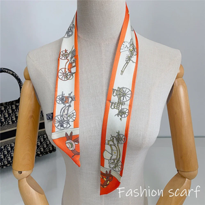 Novedad de moda para mujer, superventas: Cinta decorativa versátil con diseño de carruaje de calabaza, para bolsos, diademas y como pañuelo pequeño de seda - Product Image 3
